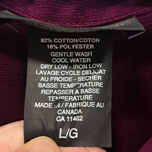 Elegant Vintage Leigh Morgan Long Sleeve Corduroy Purple Dress - Picture 8 of 9